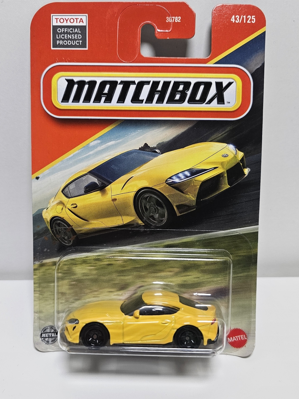 Matchbox 2023 Toyota GR Supra Yellow 43/125 Diecast Car New Sealed